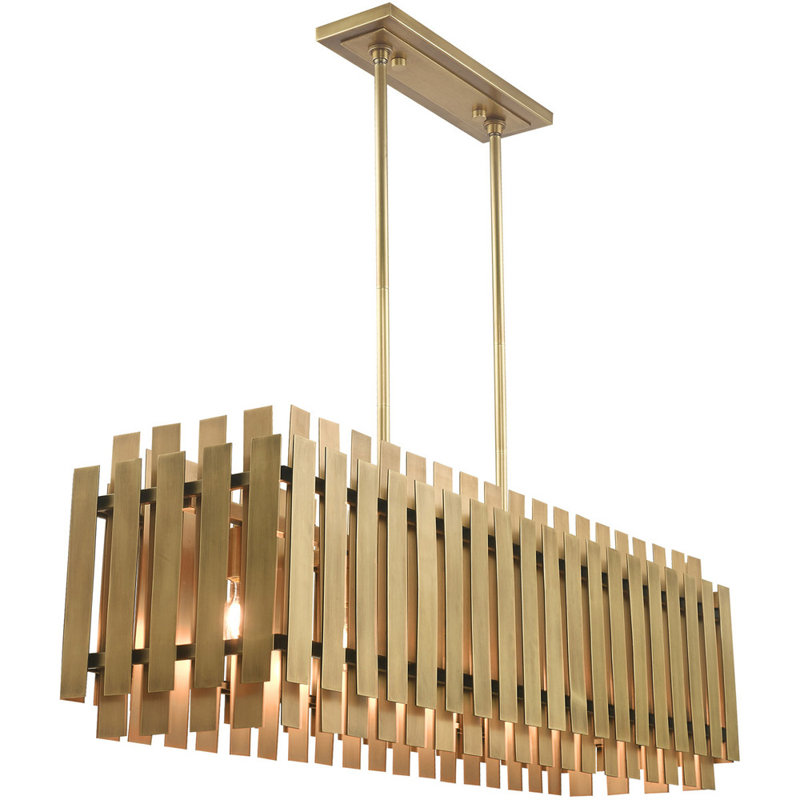 Lustre rectangulaire à 5 lumières