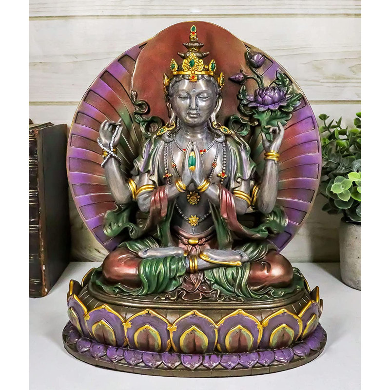 Grand Bodhisattva Avalokiteshvara Guanyin dans la prière, méditation, bouddhisme tibétain Ku