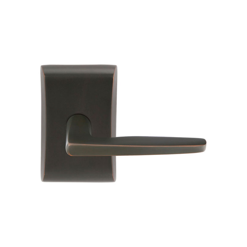 Poignée de porte avec rosette Hermes Passage (Hall & Closet), Bronze huilé, Droite