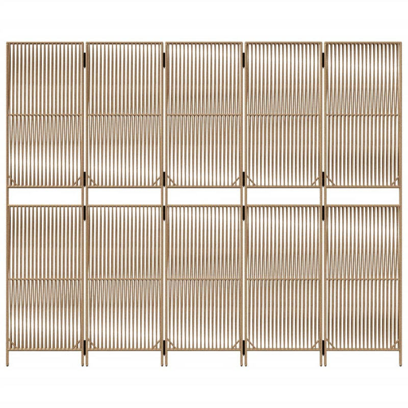Alexaray Folding Room Divider, 200cm H x 245cm W, Beige, 5