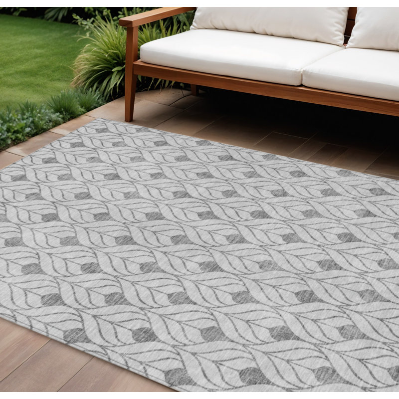 Tapis intérieur / extérieur argenté 8 'x 10'