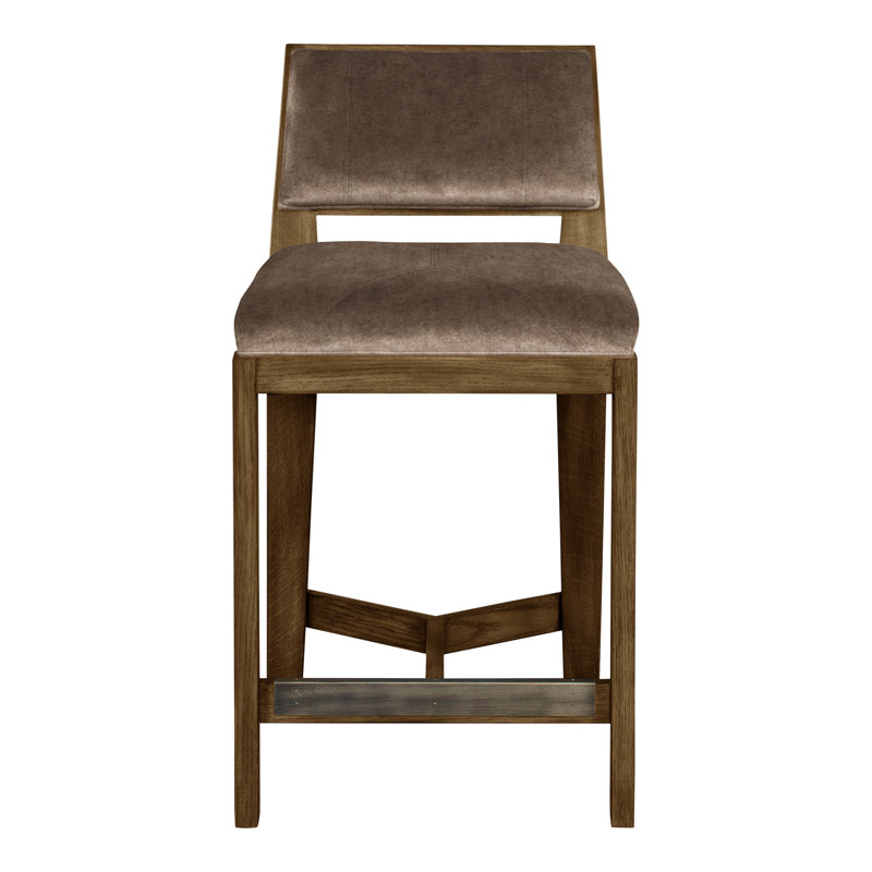 Scoville By Thom Filicia Upholstered Counter Stool with Solid Wood Frame, Navajo, Terre Nadia