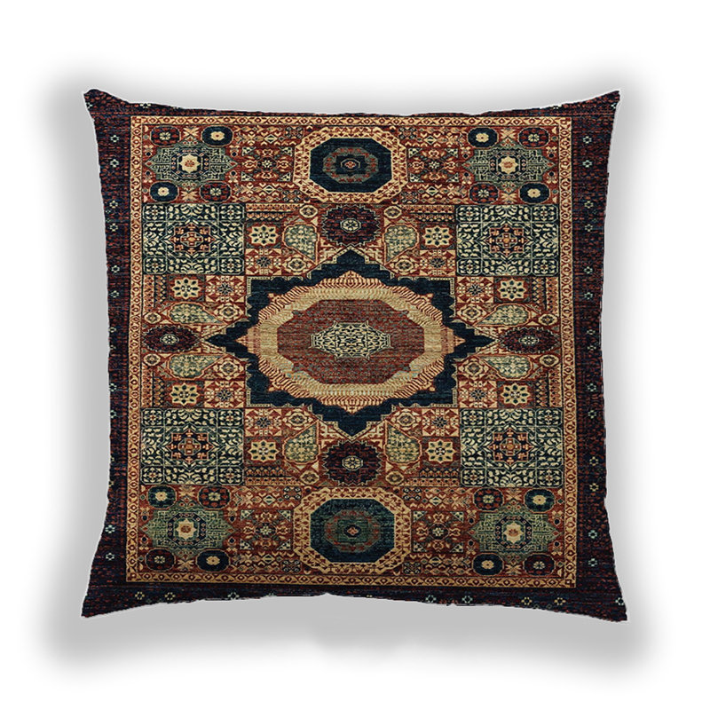 Abstract Reversible Throw Pillow, Microsuede