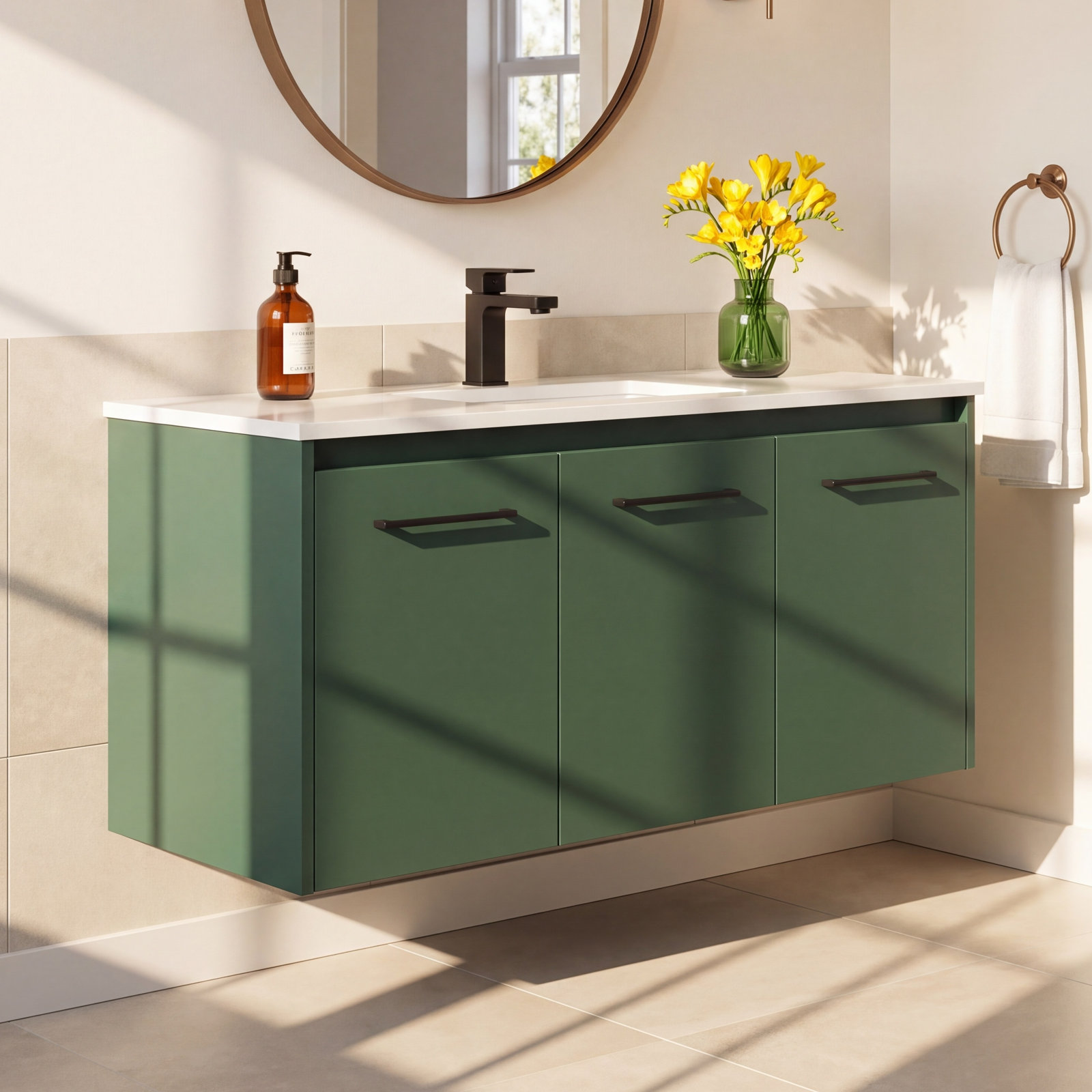 Goodfellow 39.76 " Single Bathroom Vanity, Green