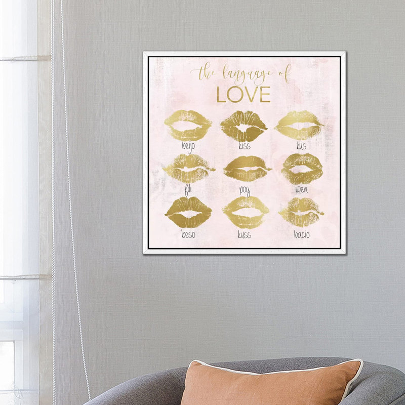 Language Of Love by Carol Robinson - Print on Canvas, 66.04 cm H x 66.04 cm W, White Framed