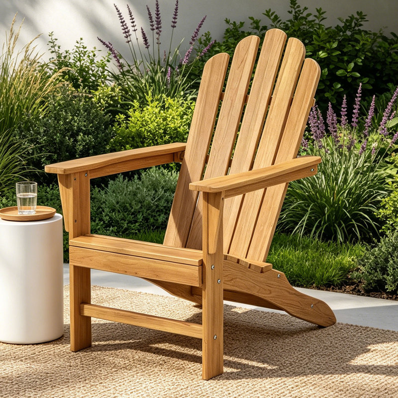 Chaise Adirondack d'extérieur en teck