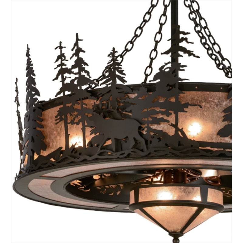 Elk Through The Trees Downrod Ceiling Fan