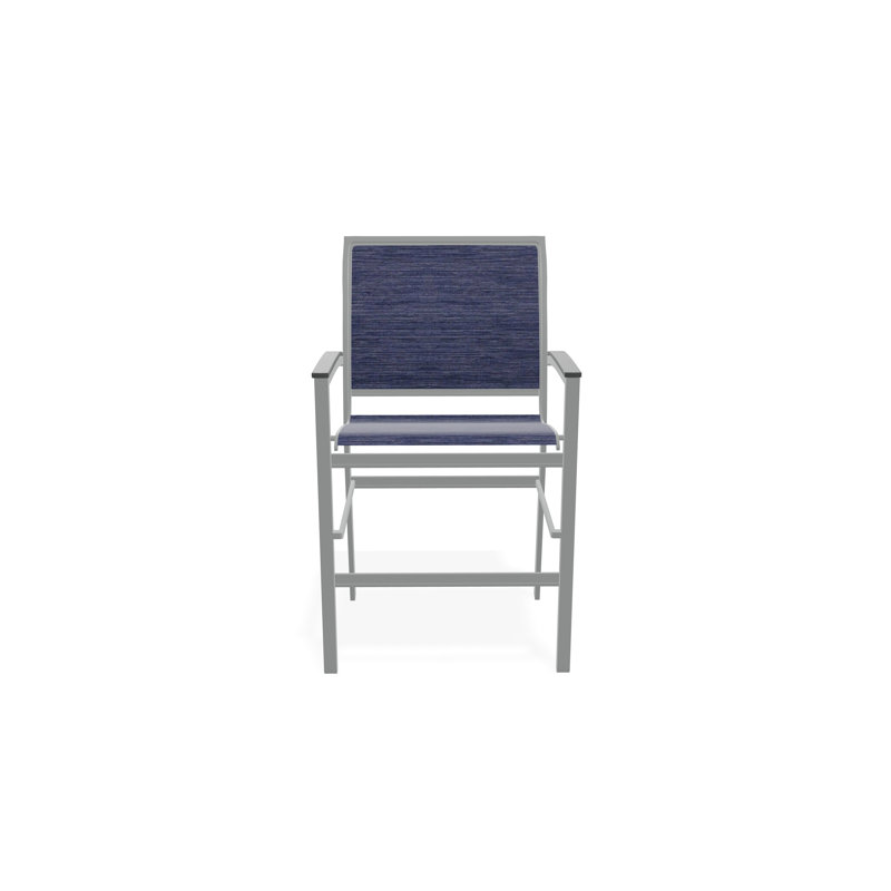 Chaise de café empilable en aluminium Bazza, Graphite, Indigo Collect