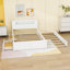 Grand lit plateforme avec rangement en bois et lit gigogne simple TG-1716290400