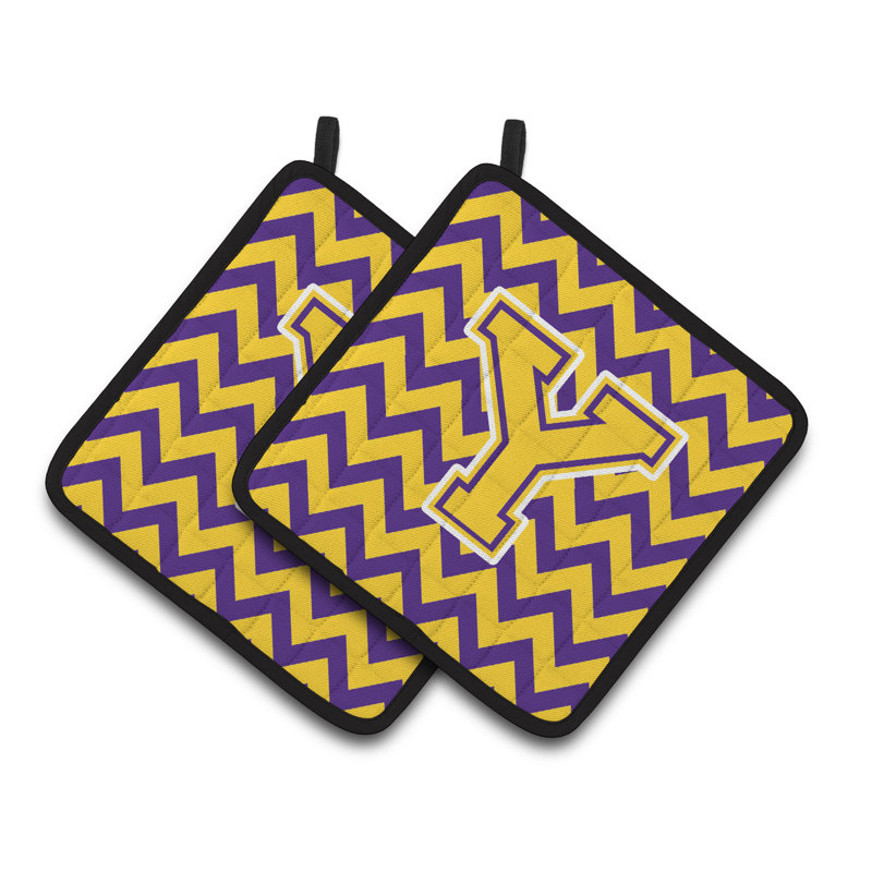 Poignée à chevrons, Y, Mauve / doré