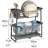 2-Tier Dish Drying Rack with Drainboard, Large Capacity Dish Racks for Kitchen Counter Shelf (Black)