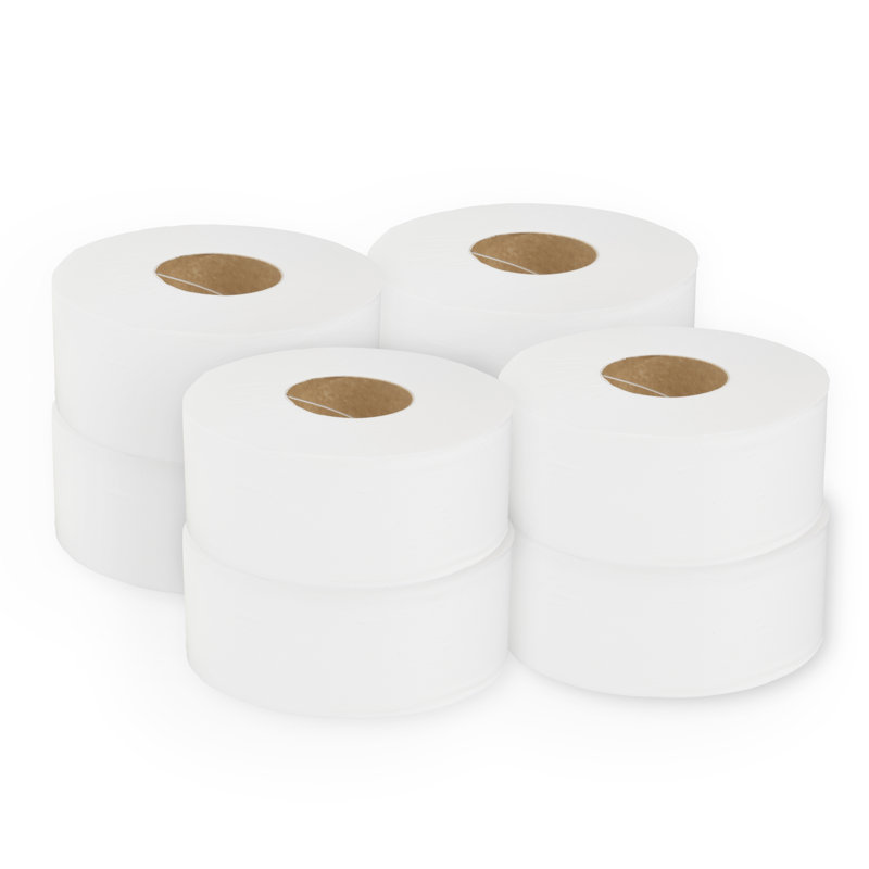 Paquet de 8 rouleaux de papier hygiénique de qualité supérieure à 2 plis de 785 pi de qualité supérieure pour les bureaux, les bureaux et les entreprises