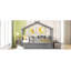 Lit simple Creativ House: Toit fantaisiste, rangement pour lit gigogne et bois de pin massif - amusant et fonctionnel