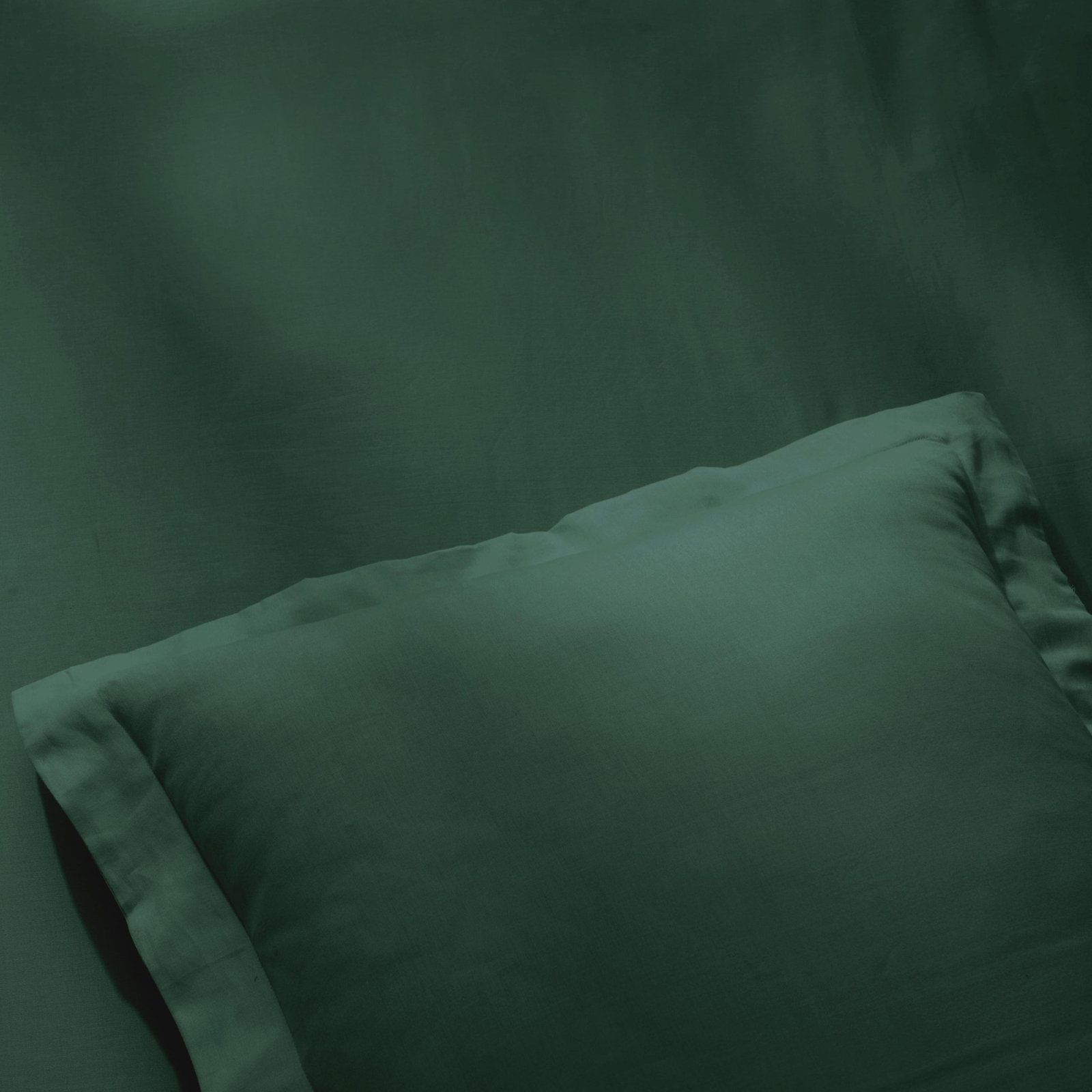 Lunete Egyptian Cotton Duvet Cover Set, Twin Duvet cover + 1 Pillow Sham, Hunter Green