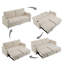 Fabric 207cm King Size Independent Pull Out Sofa Bed with Cup Holders, Side Pockets-2131764628