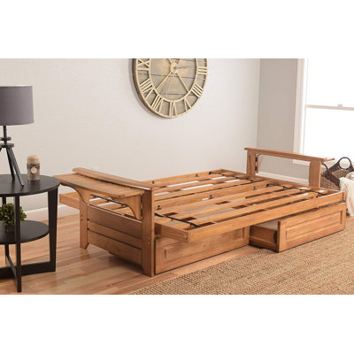 Stratford Full / Double 82'' Faux Leather Futon And Mattress
