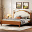 Lit plateforme pour chambre à coucher avec tête de lit rembourrée, cadre de lit pour la maison-317721555-317721565