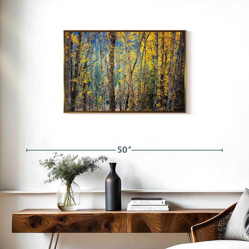 Kootenay Fall II, Cadre flottant doré, 31 po x 21 po