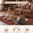 Southwestern 3x5/5x7 Rust Red Rugs, Boho Tribal Washable Area Rug, Soft Non-Slip Low Pile Indoor Carpet for Rustic Cabin Lodge Bedroom-129933952