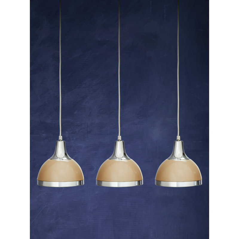 Elnora 3 - Light Chrome Kitchen Island Pendant, Clay