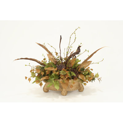 16'' Faux Grass Plant in Terracotta Planter