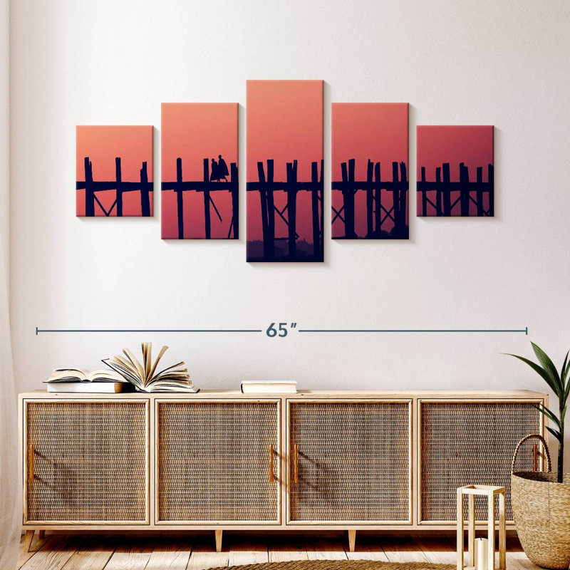 Pont U Bein au coucher du soleil, H 24 po x l 55 po