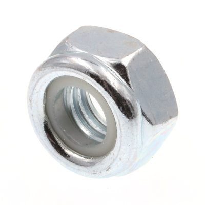 Nylon Insert Lock Nuts, Class 8 Metric, M8-1.25, Zinc Plated Steel (25 Pack)
