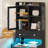 49.3" Tall Nightstand with Charging Station and LED Lights,Bedside Table with Drawers & Storage Shelves,Glass Door,LED Nightstand With Storage-1697353562