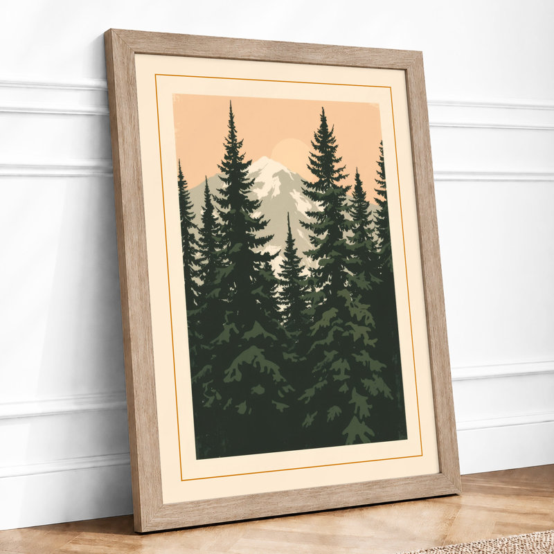 Quiet Northern Forest Scandinavian - Print, Oak, A4 - 29.7 x 21.0 cm