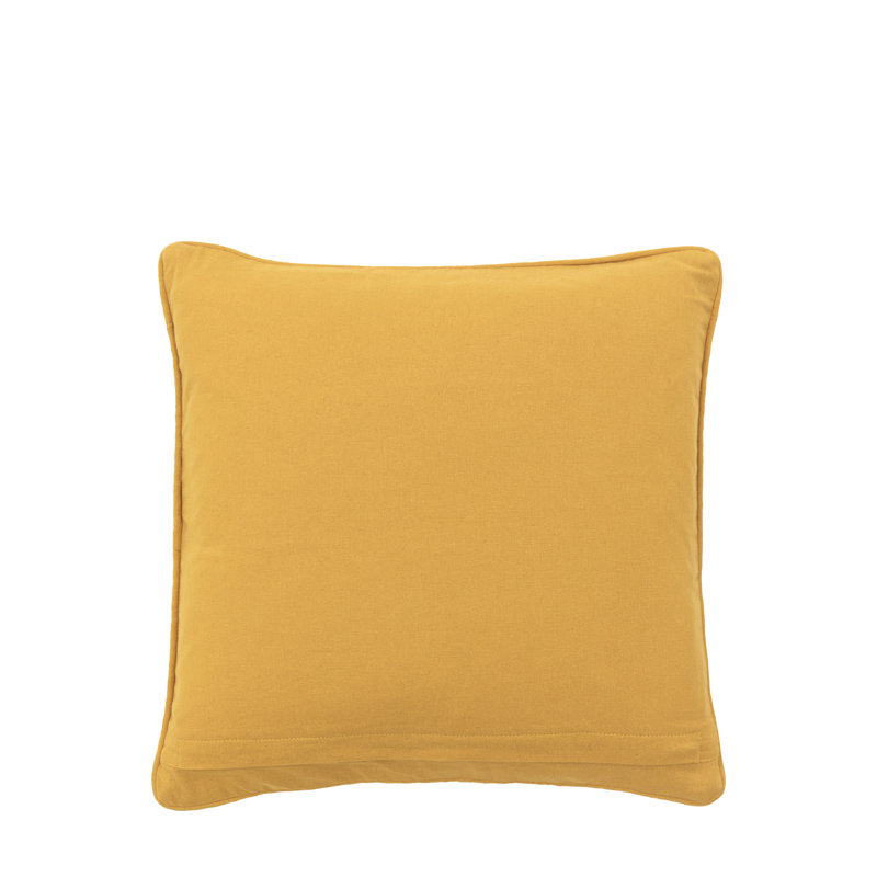 Geometric Square Cushion, Yellow