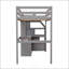 Lit mezzanine simple avec lit autonome