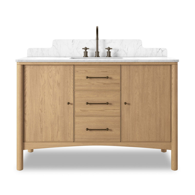 Porter Double Vanity-Carrara Marble, 48.5"