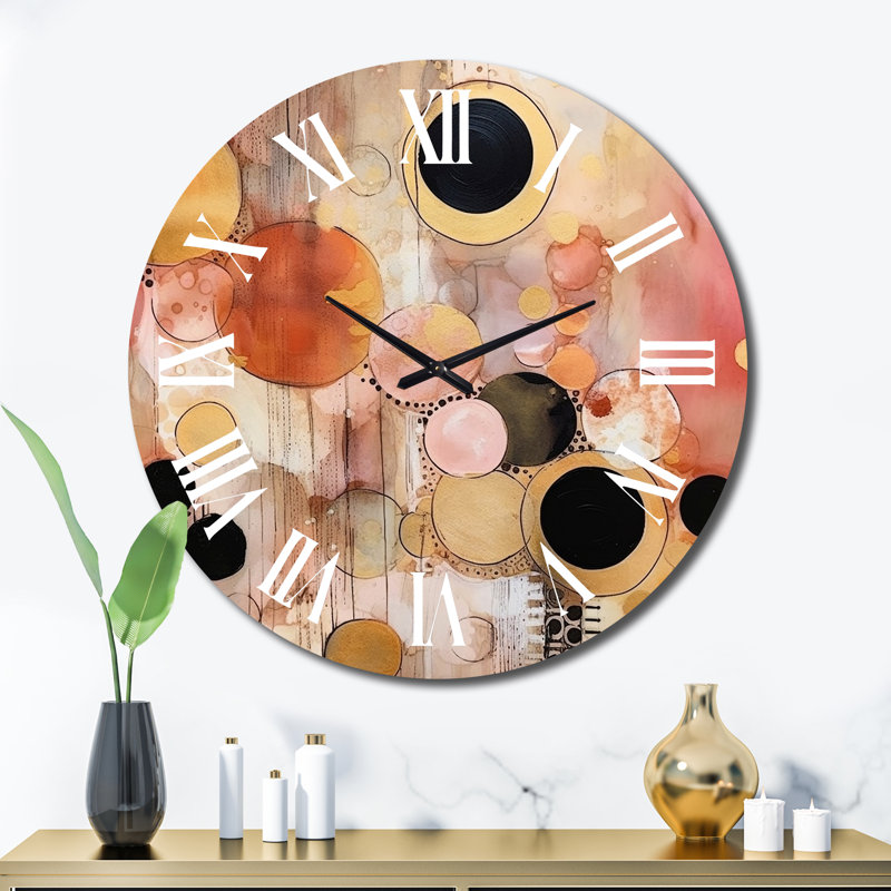 Horloge murale géométrique moderne boho chic, Très grand