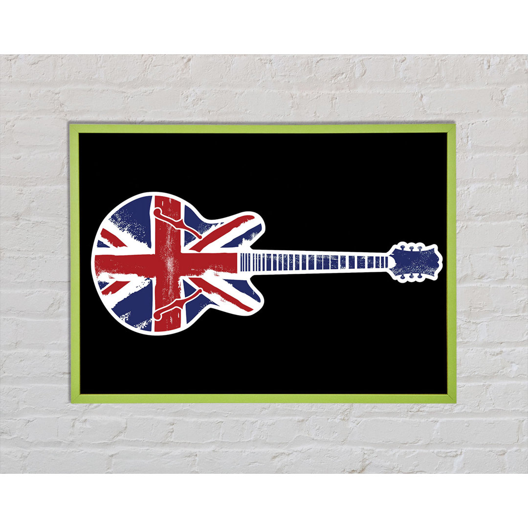 Ararinda Gitarre Britische Flagge - Druck