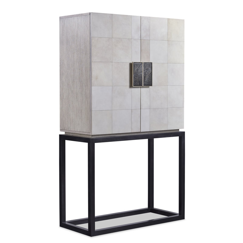 Maitland Smith Solid Wood Bar Cabinet