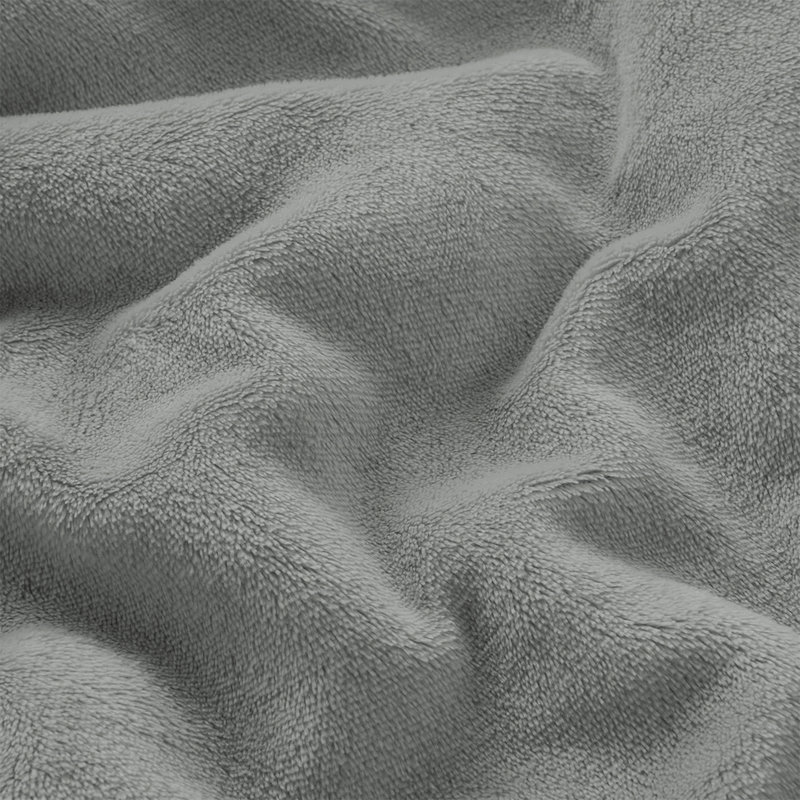 Faux Fur Reversible Fleece Throw Blanket – Soft & Cozy, Silver, Super King (6')