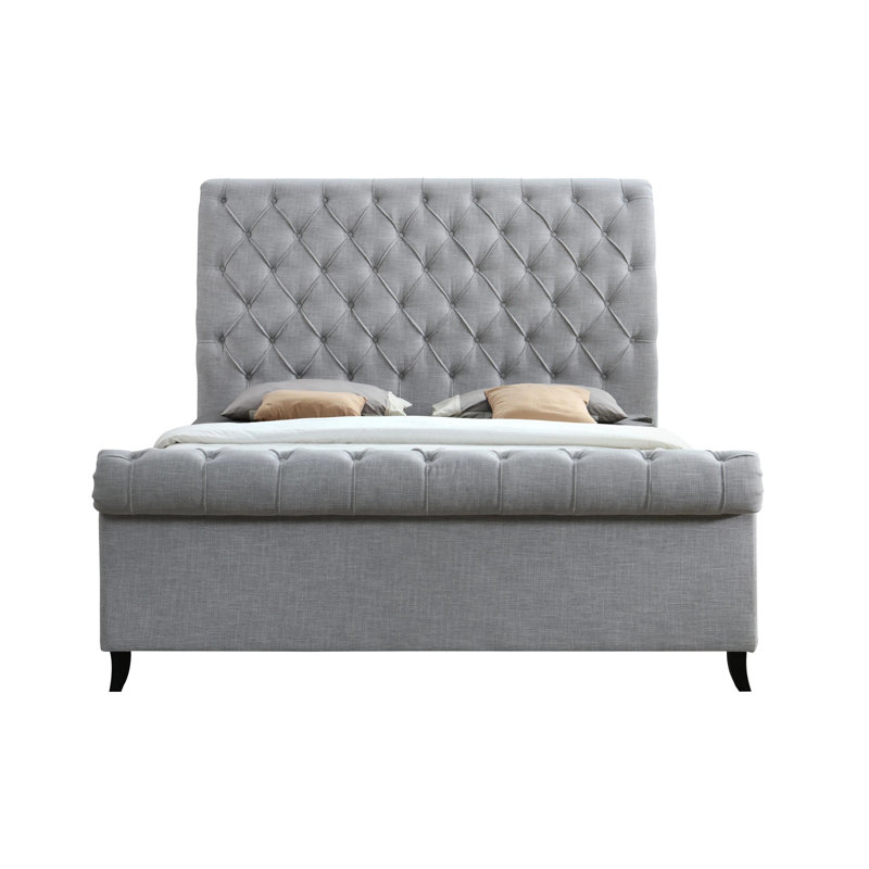 Lit-bateau tapissier Ritika, Grand