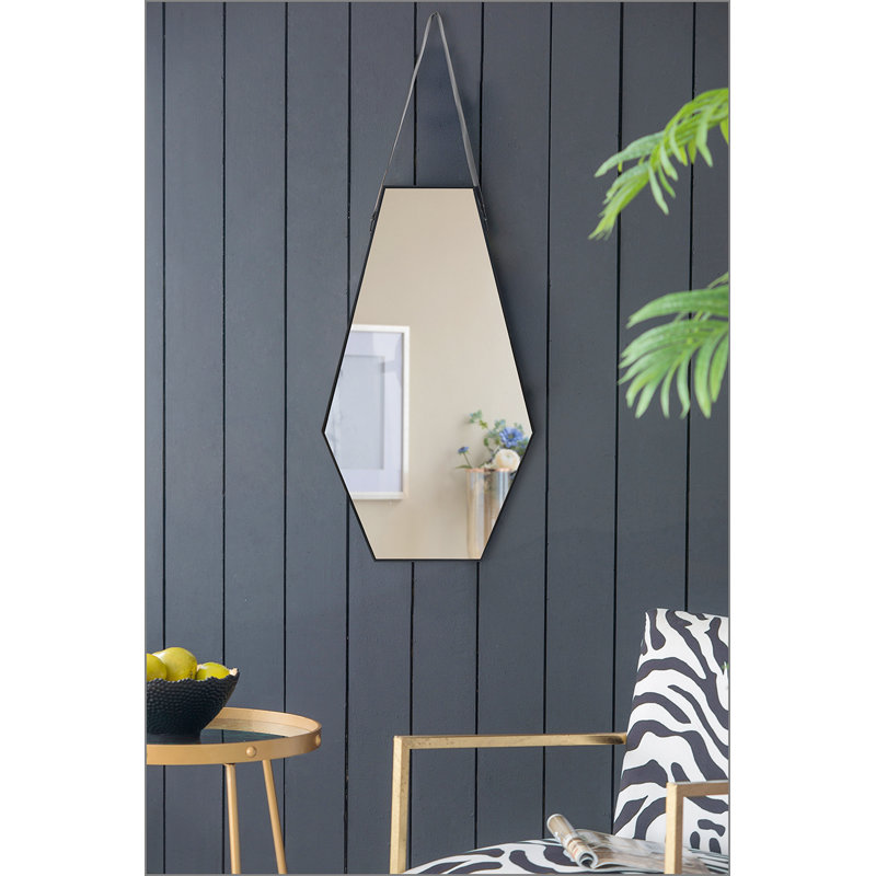 Miroir mural 18x1,6x31,5 "Hexagonal