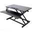 Bureau pour ordinateur portable à hauteur ajustable, station de travail assis-debout réglable avec plateau pour clavier, noir-132070449