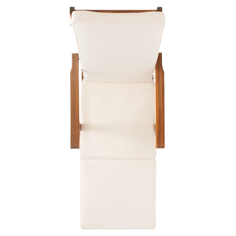 Chaise longue de 56,3 po de longueur avec coussins Barksdale, Natural Frame/Beige Cushion