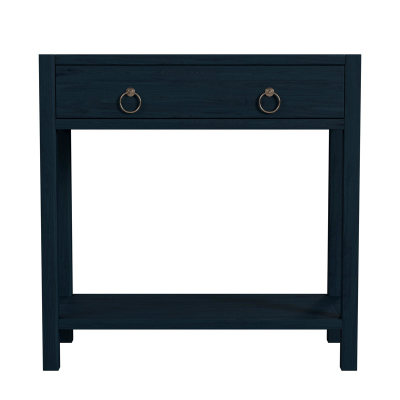 Lark 30" Wood 1-Drawer Nightstand, Navy Blue