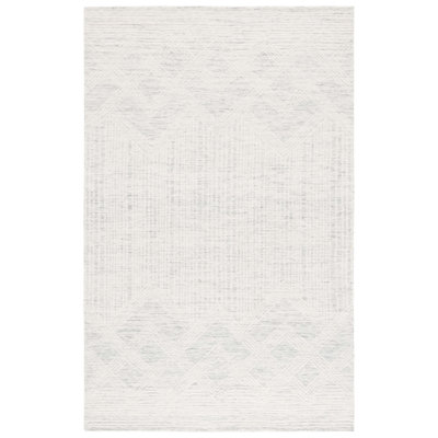Pine Hand Tufted Wool;Cotton Geometric Rug