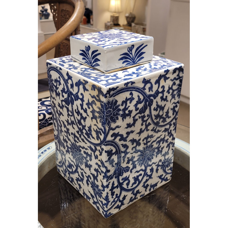Handmade Porcelain China Ginger Jar