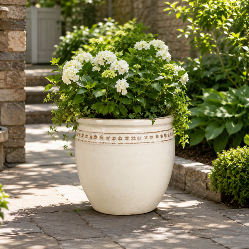 Pot à monnaie de 61 cm (24 po) - Blanc antique