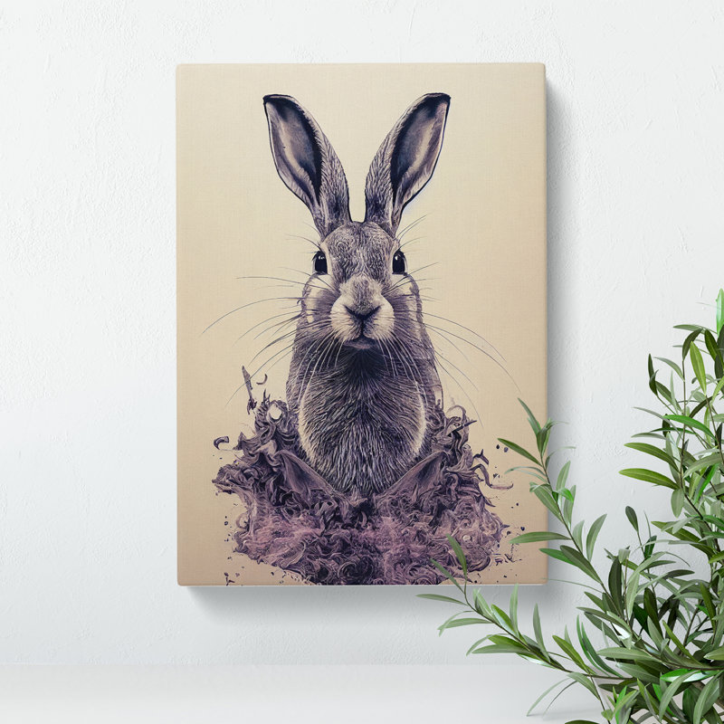 Mysterious Hare - Wrapped Canvas, 76cm H x 50cm W x 3cm D