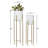 2 - Piece Silver Metal Tall Indoor Outdoor Dome Indoor Outdoor Planter with Removable Stand Set-1882845713-1994865750