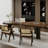 Nut-brown Free Form Solid Wood desk-485379216-485379219