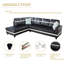 Canapé modulaire en cuir 2 pièces Bawan-2074801191-2074801190
