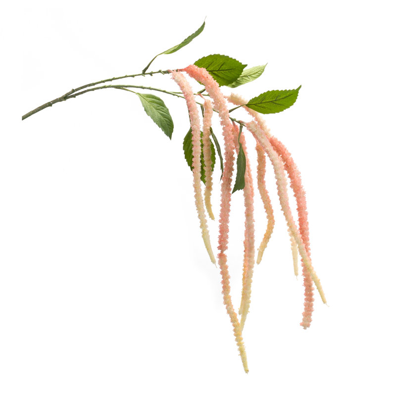 Pink Polyester Amaranthus Floral Stem Set for Indoor Decor