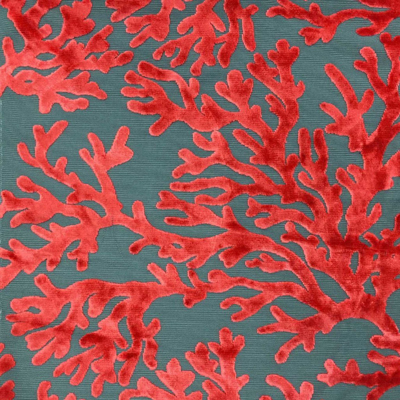 St Tropez-Scuba Burnout Velvet Fabric, Atomic
